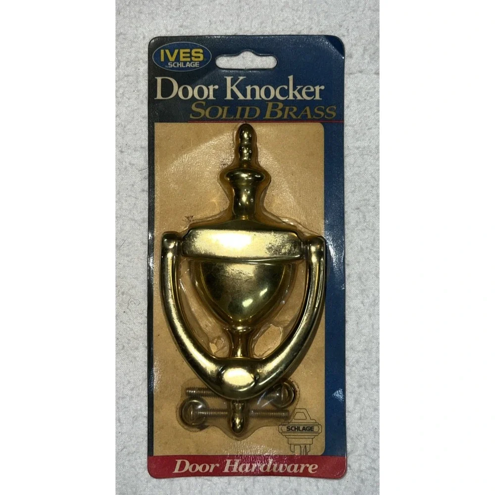 Ives SCHLAGE Solid Brass Door Knocker C2-3102-605 Brass Door Hardware New